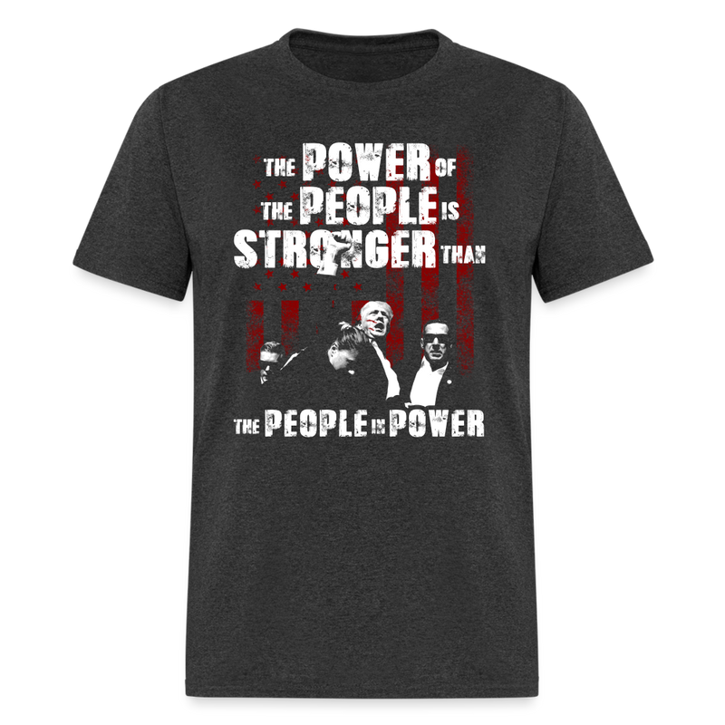 Power Of The People T Shirt - heather black