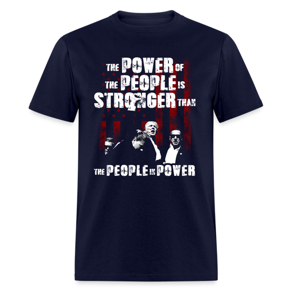 Power Of The People T Shirt - navy