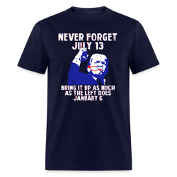 Never Forget July 13 T Shirt - navy