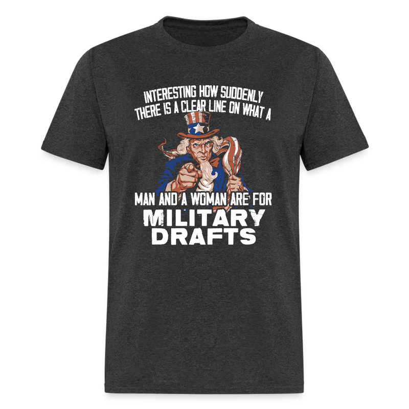 Military Drafts T Shirt - heather black