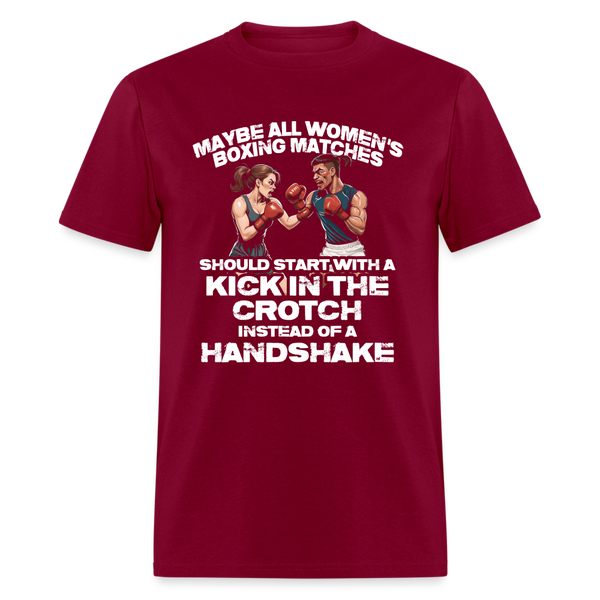 Kick In Crotch T Shirt - burgundy