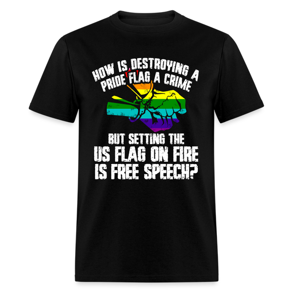 How Is It Free Speech T Shirt - black