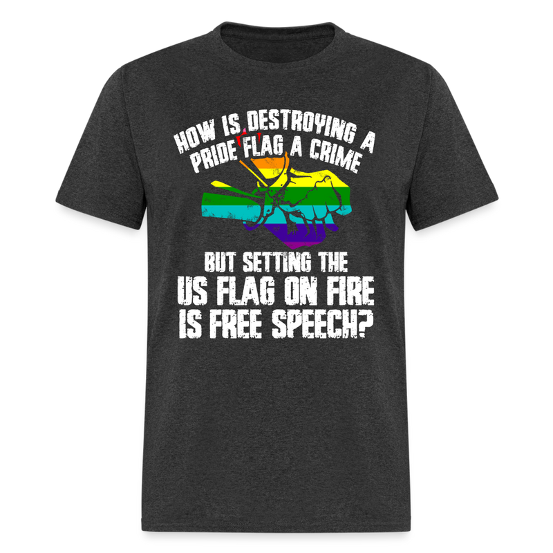 How Is It Free Speech T Shirt - heather black