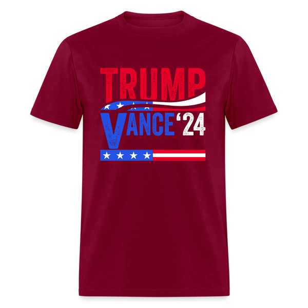 Trump Vance 24 T Shirt - burgundy