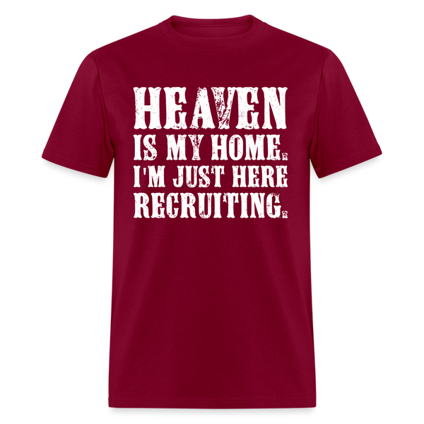 Heaven Is My Home T Shirt - burgundy