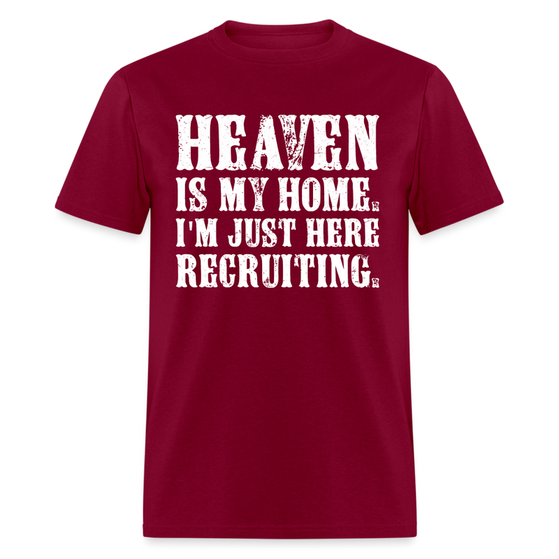 Heaven Is My Home T Shirt - burgundy