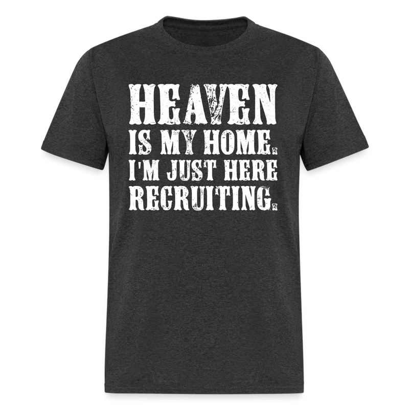 Heaven Is My Home T Shirt - heather black