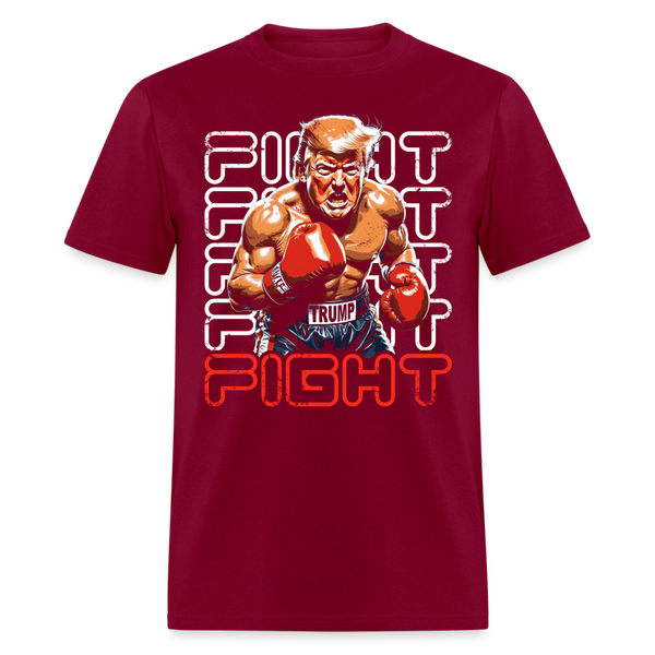 Fight Trump Boxer T Shirt - burgundy