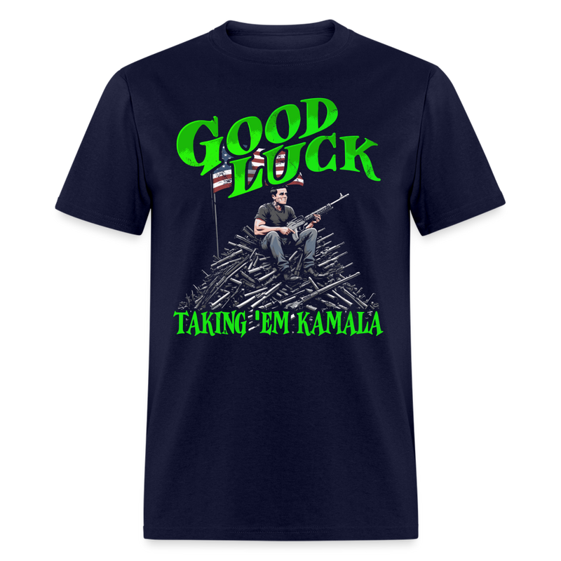 Good Luck taking em T Shirt - navy