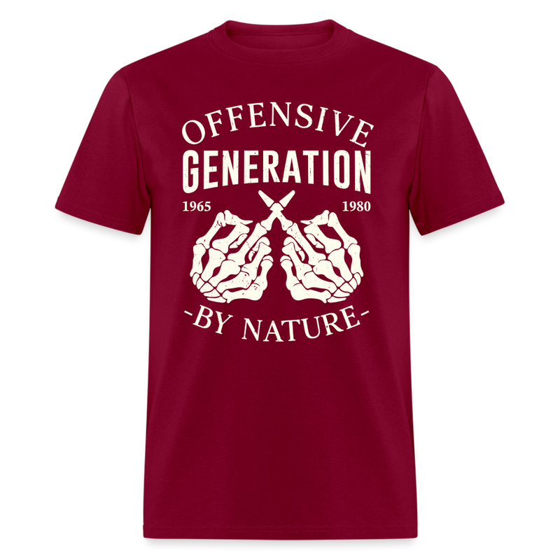 Offensive Generation X T Shirt - burgundy