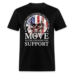 Support The Country You Live In T Shirt - black