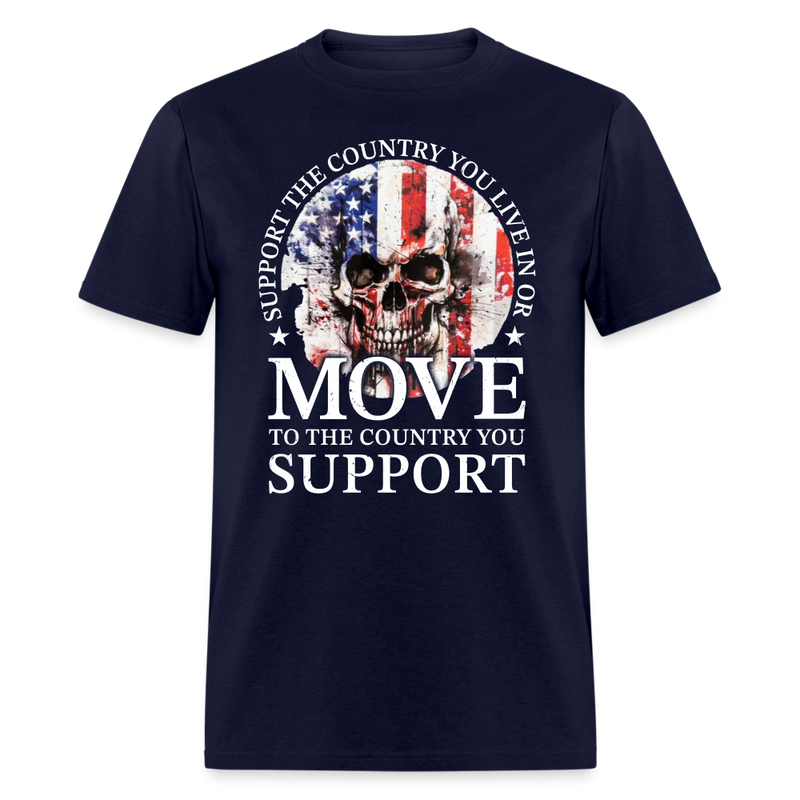 Support The Country You Live In T Shirt - navy