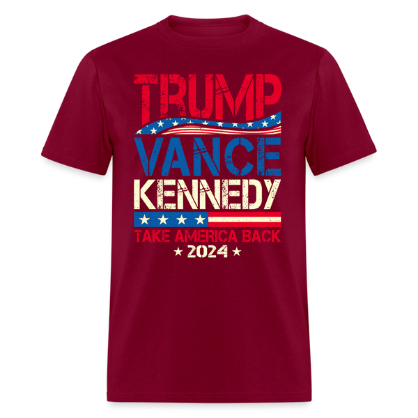 Trump Vance Kennedy T Shirt - burgundy