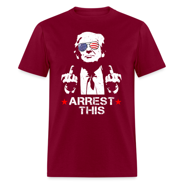 Arrest This T Shirt - burgundy