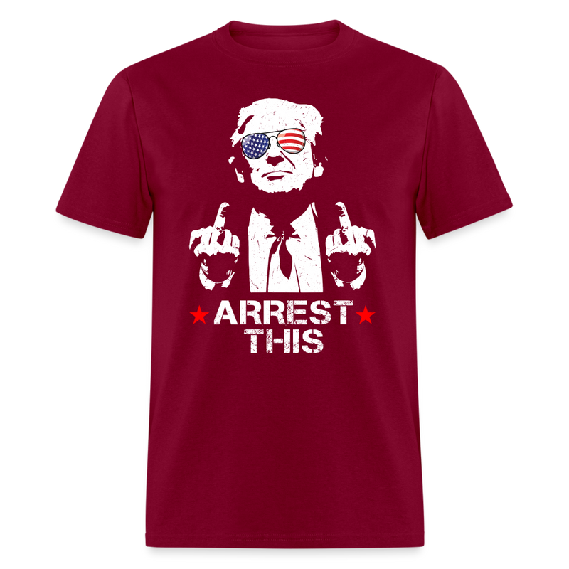 Arrest This T Shirt - burgundy