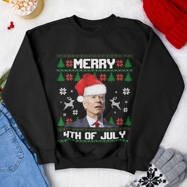 Merry 4th Of July Christmas Sweater (Unisex)