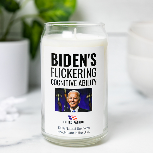 Biden's Flickering Cognitive Ability Candle (13.75 Oz)