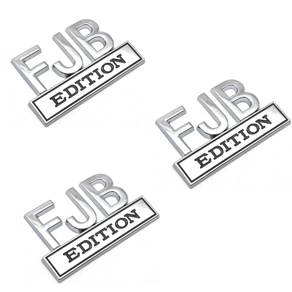 3x Chrome FJB Badge