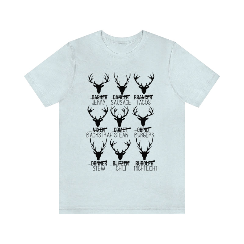 Christmas Reindeer Hunter T Shirt (Black Print)