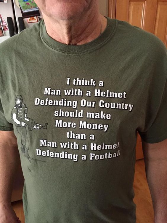 Man With A Helmet Shirt