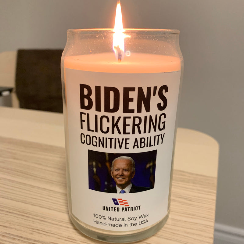 Biden's Flickering Cognitive Ability Candle (13.75 Oz)