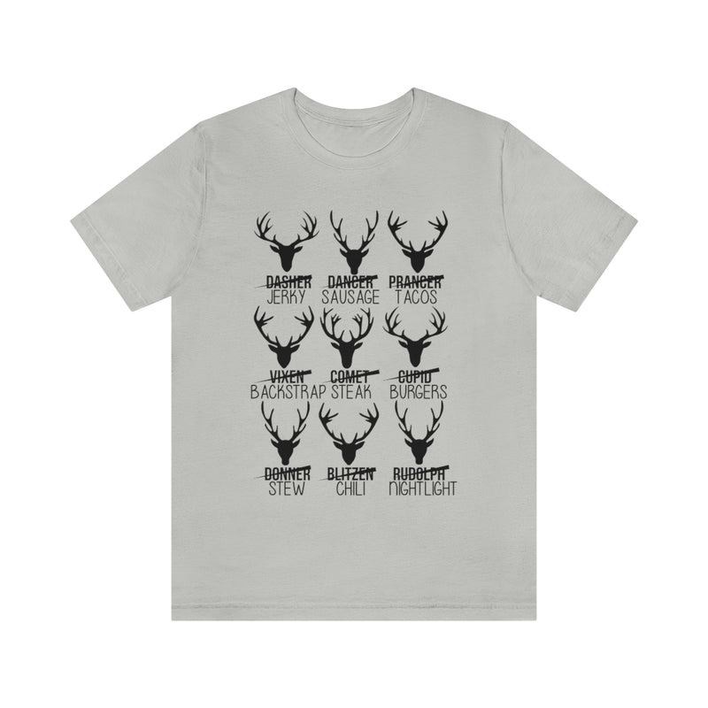 Christmas Reindeer Hunter T Shirt (Black Print)