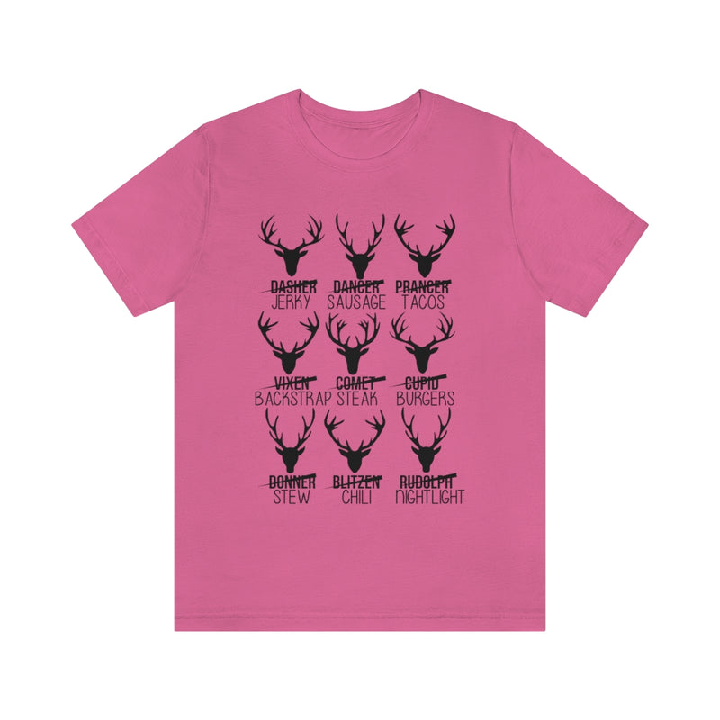 Christmas Reindeer Hunter T Shirt (Black Print)