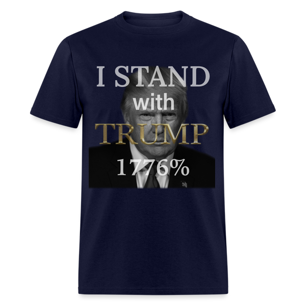 I Stand With Trump 1776% T Shirt - navy