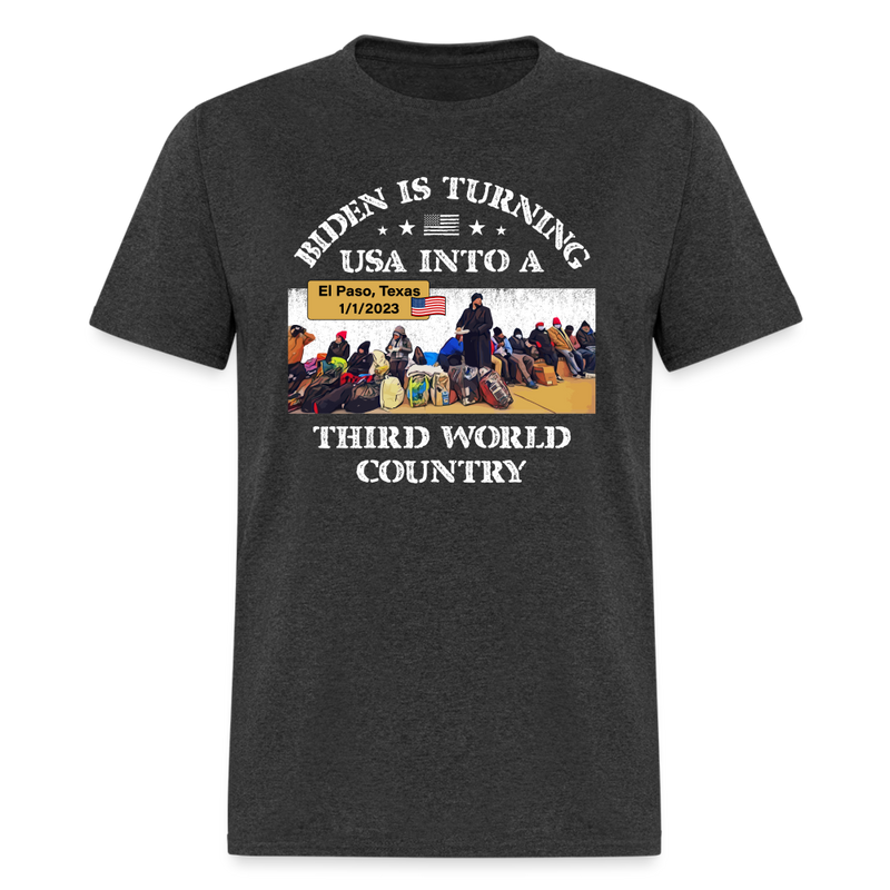 Biden Is Turning USA T-Shirt - heather black