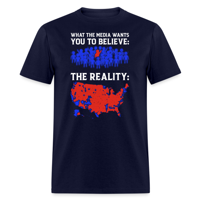 Media Wants To Believe T-Shirt - navy